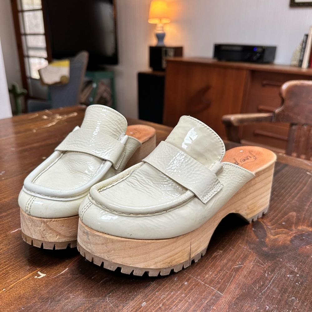 free people corbin platform loafer mule